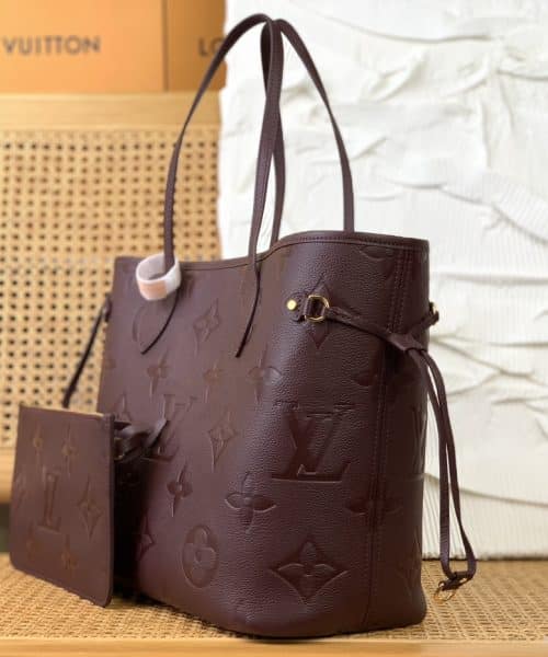 1:1 Replica Louis Vuitton LV Neverfull MM Monogram Empreinte Leather Luxury Women Bag M46599 - 31cm/ 12.2in