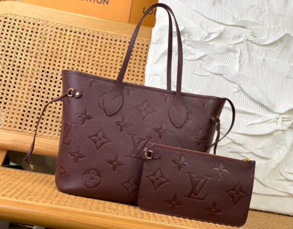 1:1 Replica Louis Vuitton LV Neverfull MM Monogram Empreinte Leather Luxury Women Bag M46599 - 31cm/ 12.2in