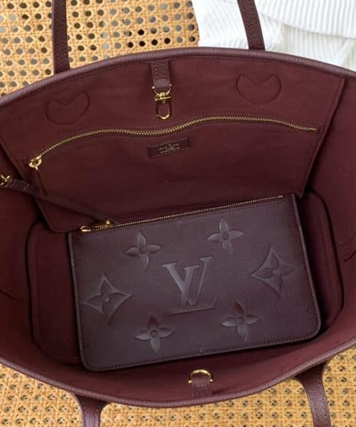 1:1 Replica Louis Vuitton LV Neverfull MM Monogram Empreinte Leather Luxury Women Bag M46599 - 31cm/ 12.2in
