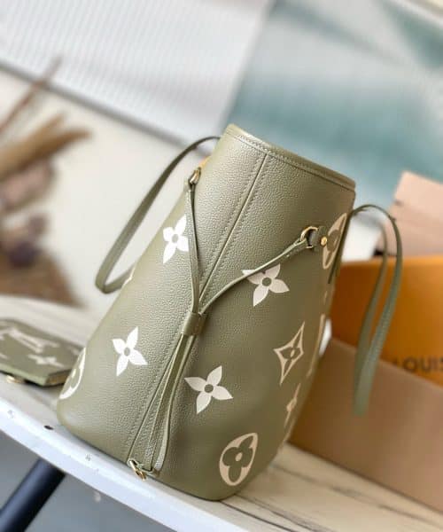 1:1 Replica Louis Vuitton LV Neverfull MM Monogram Empreinte Leather Black Luxury Bag For Women M46649 - 31cm/ 12.2in