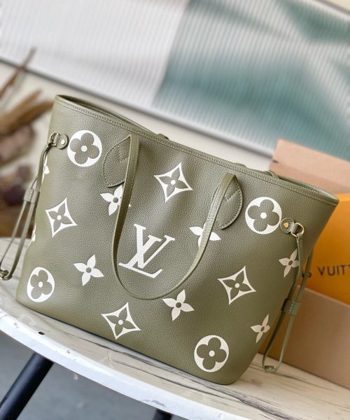 1:1 Replica Louis Vuitton LV Neverfull MM Monogram Empreinte Leather Black Luxury Bag For Women M46649 - 31cm/ 12.2in