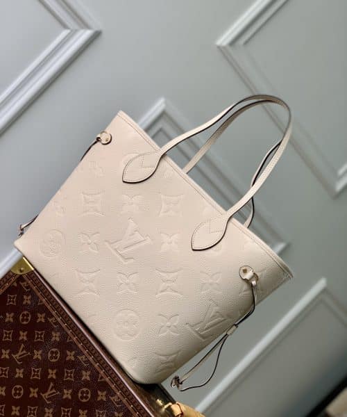 1:1 Replica Louis Vuitton LV Neverfull MM Monogram Empreinte Leather Luxury Women Bag M46676 - 31cm/ 12.2in