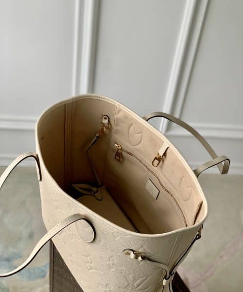 1:1 Replica Louis Vuitton LV Neverfull MM Monogram Empreinte Leather Luxury Women Bag M46676 - 31cm/ 12.2in