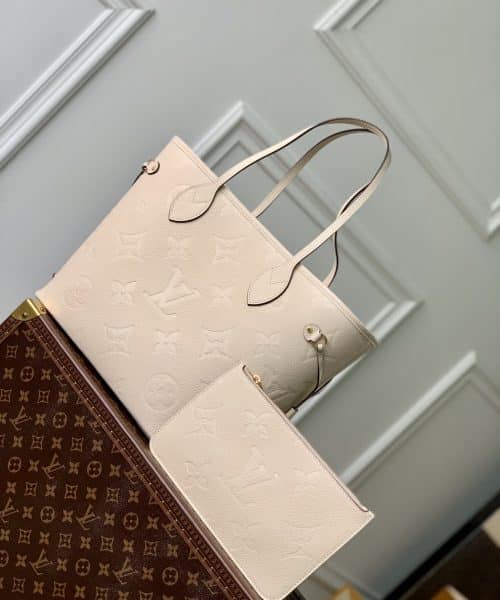 1:1 Replica Louis Vuitton LV Neverfull MM Monogram Empreinte Leather Luxury Women Bag M46676 - 31cm/ 12.2in
