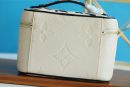 1:1 Replica Louis Vuitton Nice BB Monogram Empreinte White /Black For Women, Women's Wallets 9.4in/24cm LV