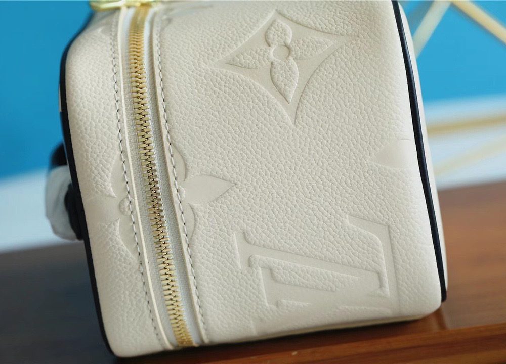 1:1 Replica Louis Vuitton Nice BB Monogram Empreinte White /Black For Women, Women's Wallets 9.4in/24cm LV