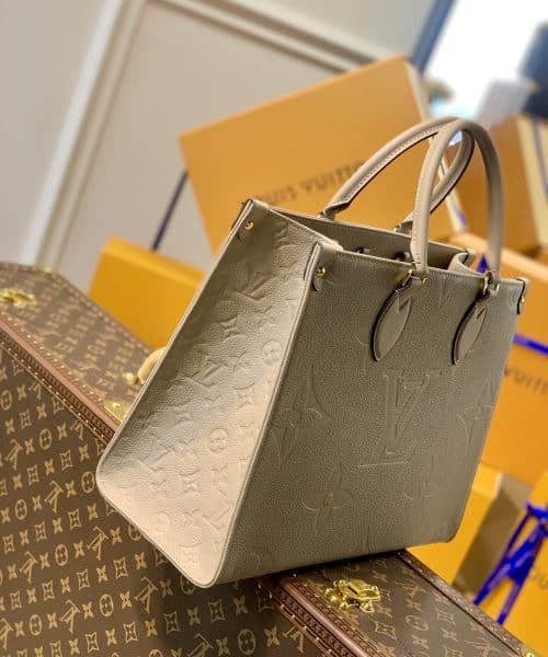 1:1 Replica Louis Vuitton LV Onthego MM Monogram Empreinte Leather Luxury Bag For Women M45607 - 35cm