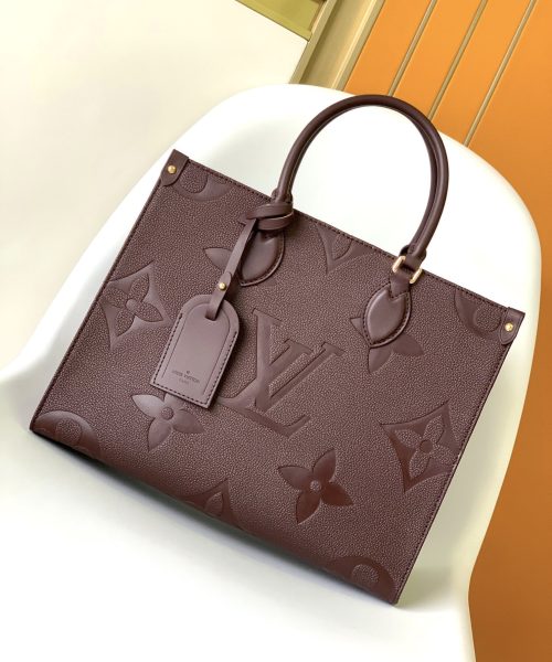 1:1 Replica Louis Vuitton LV Onthego MM Monogram Empreinte Leather Luxury Bag For Women M46601 - 35cm