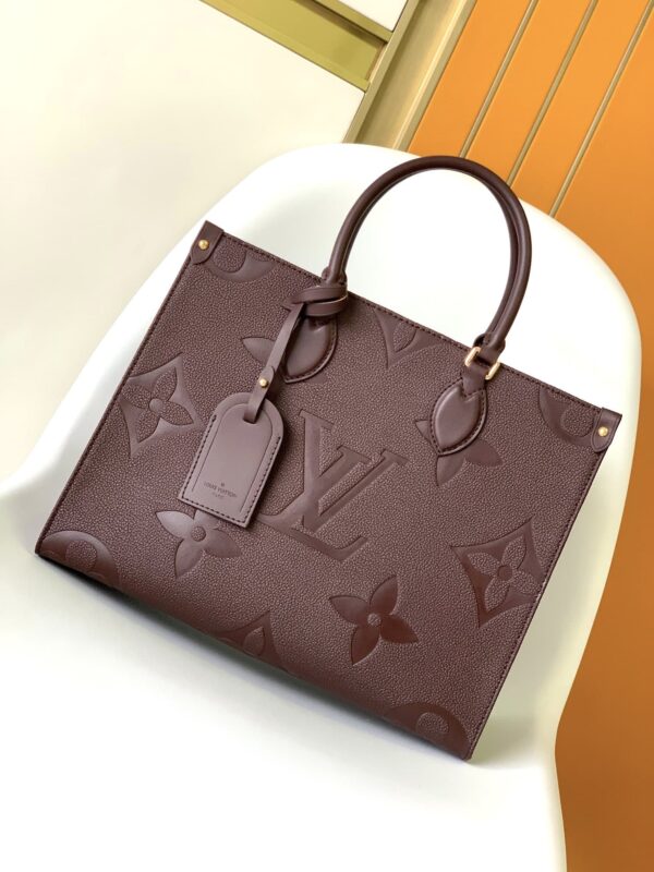 1:1 Replica Louis Vuitton LV Onthego MM Monogram Empreinte Leather Luxury Bag For Women M46601 - 35cm