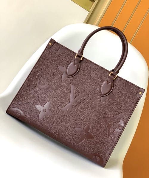 1:1 Replica Louis Vuitton LV Onthego MM Monogram Empreinte Leather Luxury Bag For Women M46601 - 35cm