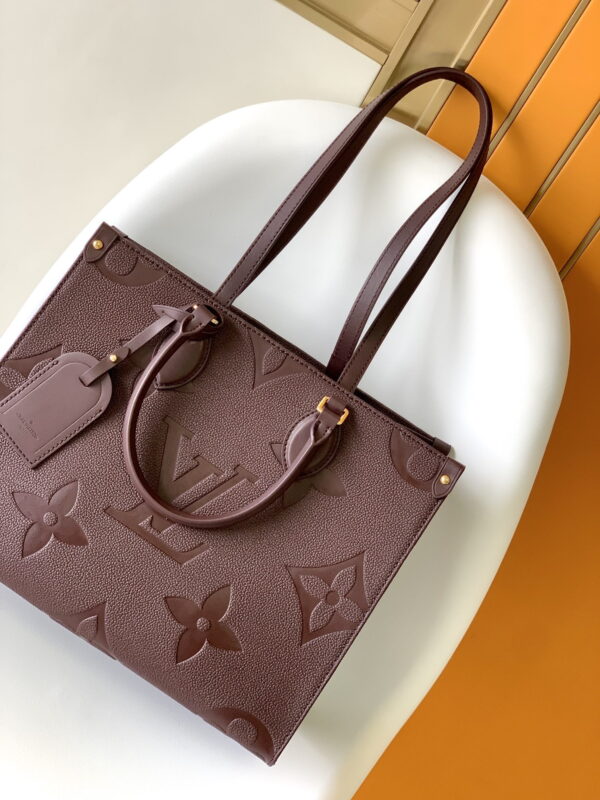 1:1 Replica Louis Vuitton LV Onthego MM Monogram Empreinte Leather Luxury Bag For Women M46601 - 35cm