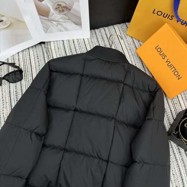 Louis Vuitton Padded Nylon Bomber Jacket Black For Women