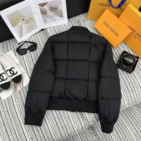 Louis Vuitton Padded Nylon Bomber Jacket Black For Women