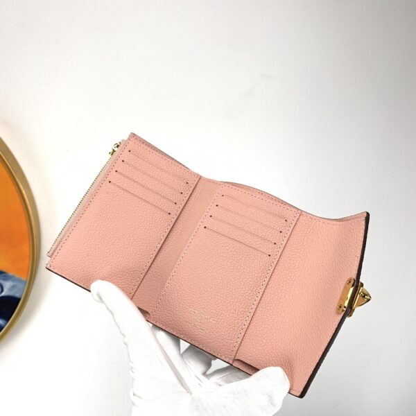 Louis Vuitton Pallas Compact Wallet Monogram Canvas Pink For Women, Women's Wallet 5.1in/13cm LV