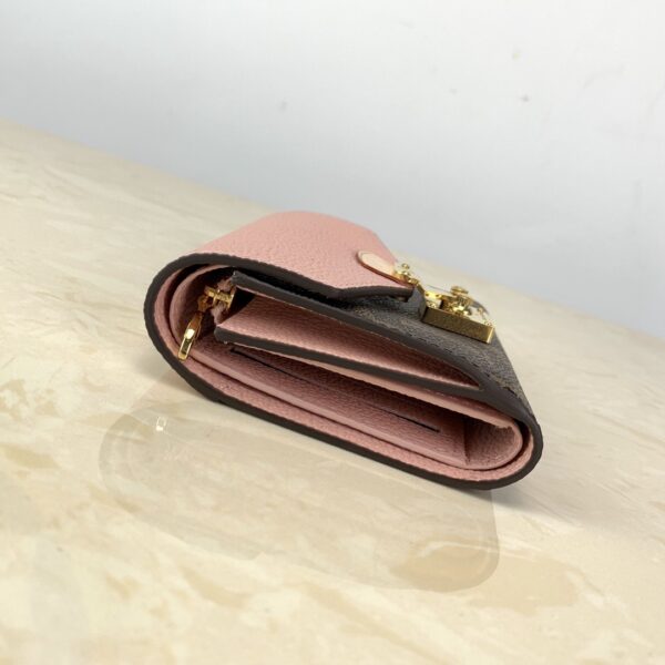 Louis Vuitton Pallas Compact Wallet Monogram Canvas Pink For Women, Women's Wallet 5.1in/13cm LV
