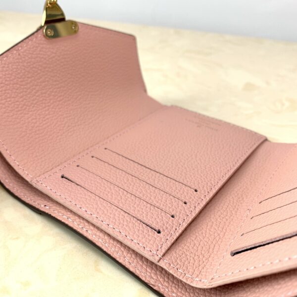 Louis Vuitton Pallas Compact Wallet Monogram Canvas Pink For Women, Women's Wallet 5.1in/13cm LV