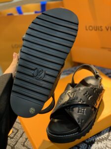 Louis Vuitton Paseo Flat Comfort Sandal Black For Women LV 1A9RDO