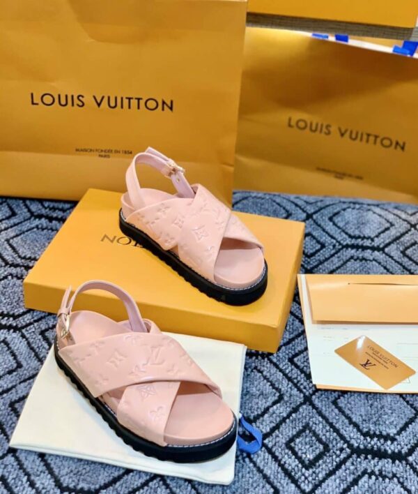 Louis Vuitton Paseo Flat Comfort Sandal Pink For Women LV 1A9RF9