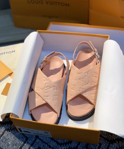 Louis Vuitton Paseo Flat Comfort Sandal Pink For Women LV 1A9RF9
