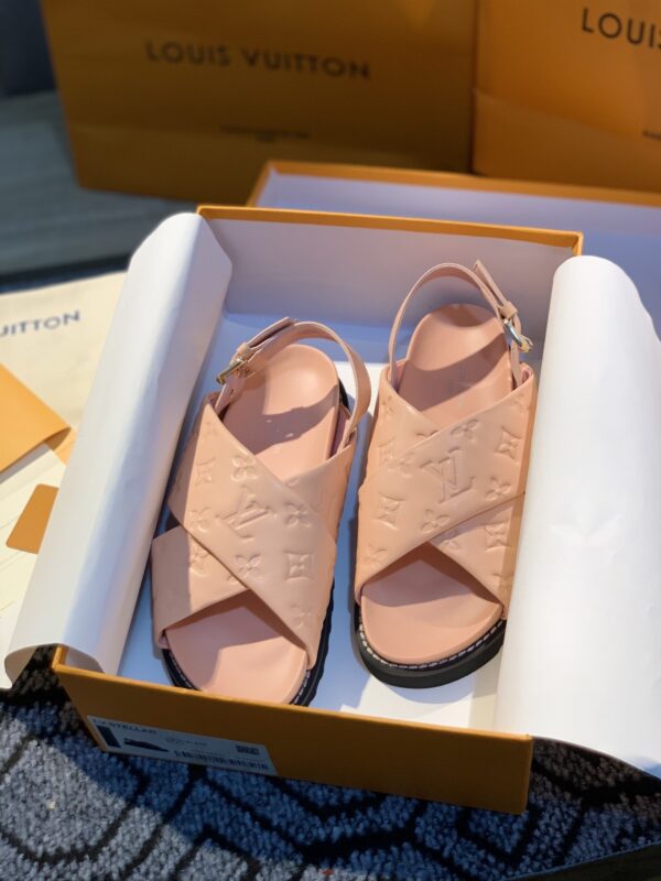 Louis Vuitton Paseo Flat Comfort Sandal Pink For Women LV 1A9RF9