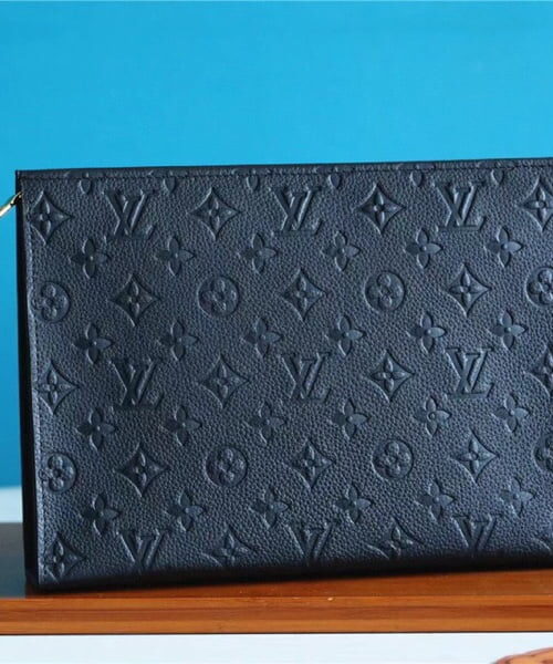 Louis Vuitton Poche Toilette 26 Monogram Empreinte Black For Women, Women's Wallets 9.8in/25cm LV
