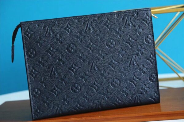 Louis Vuitton Poche Toilette 26 Monogram Empreinte Black For Women, Women's Wallets 9.8in/25cm LV