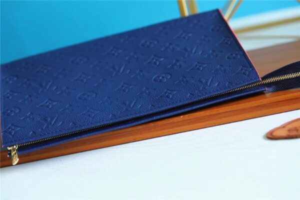 Louis Vuitton Poche Toilette 26 Monogram Empreinte Navy Blue For Women, Women's Wallets 9.8in/25cm LV