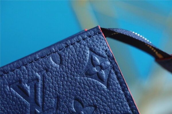 Louis Vuitton Poche Toilette 26 Monogram Empreinte Navy Blue For Women, Women's Wallets 9.8in/25cm LV