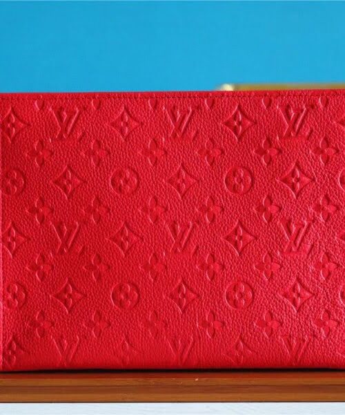 Louis Vuitton Poche Toilette 26 Monogram Empreinte Red For Women, Women's Wallets 9.8in/25cm LV