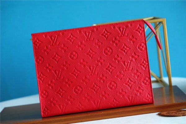 Louis Vuitton Poche Toilette 26 Monogram Empreinte Red For Women, Women's Wallets 9.8in/25cm LV