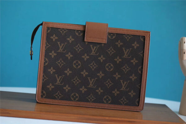 Louis Vuitton Pochette Dauphine Monogram and Monogram Reverse Canvas Brown For Women, Women's Wallets 10.2in/26cm LV M69184
