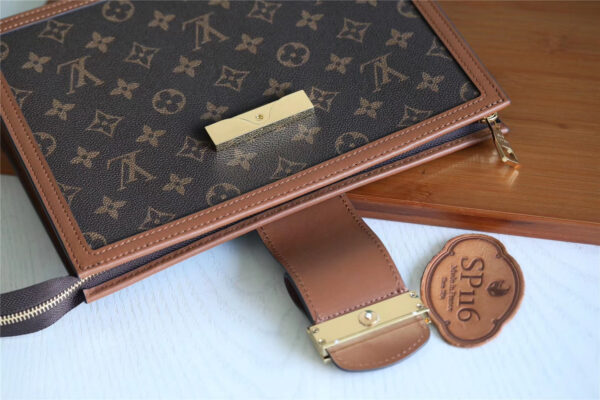 Louis Vuitton Pochette Dauphine Monogram and Monogram Reverse Canvas Brown For Women, Women's Wallets 10.2in/26cm LV M69184