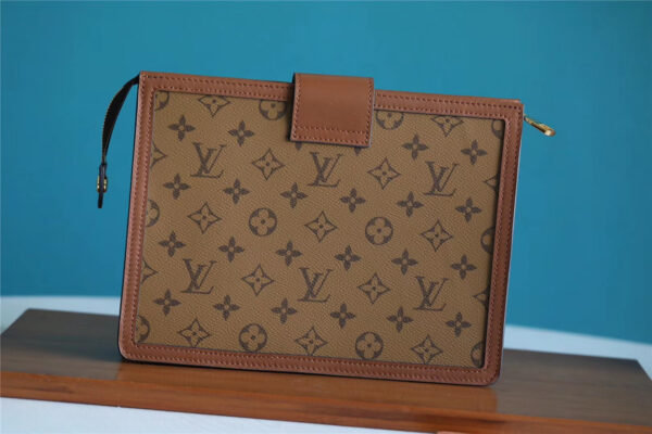Louis Vuitton Pochette Dauphine Monogram and Monogram Reverse Canvas For Women, Women's Wallets 10.2in/26cm LV