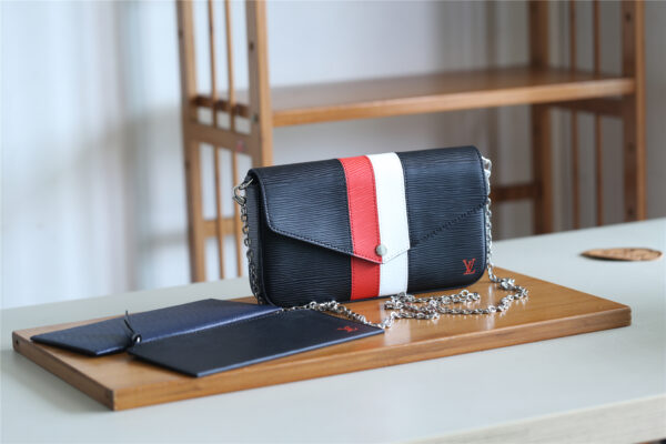 Louis Vuitton Pochette Felicie Epi Black For Women, Women's Wallets 8.3in/21cm LV