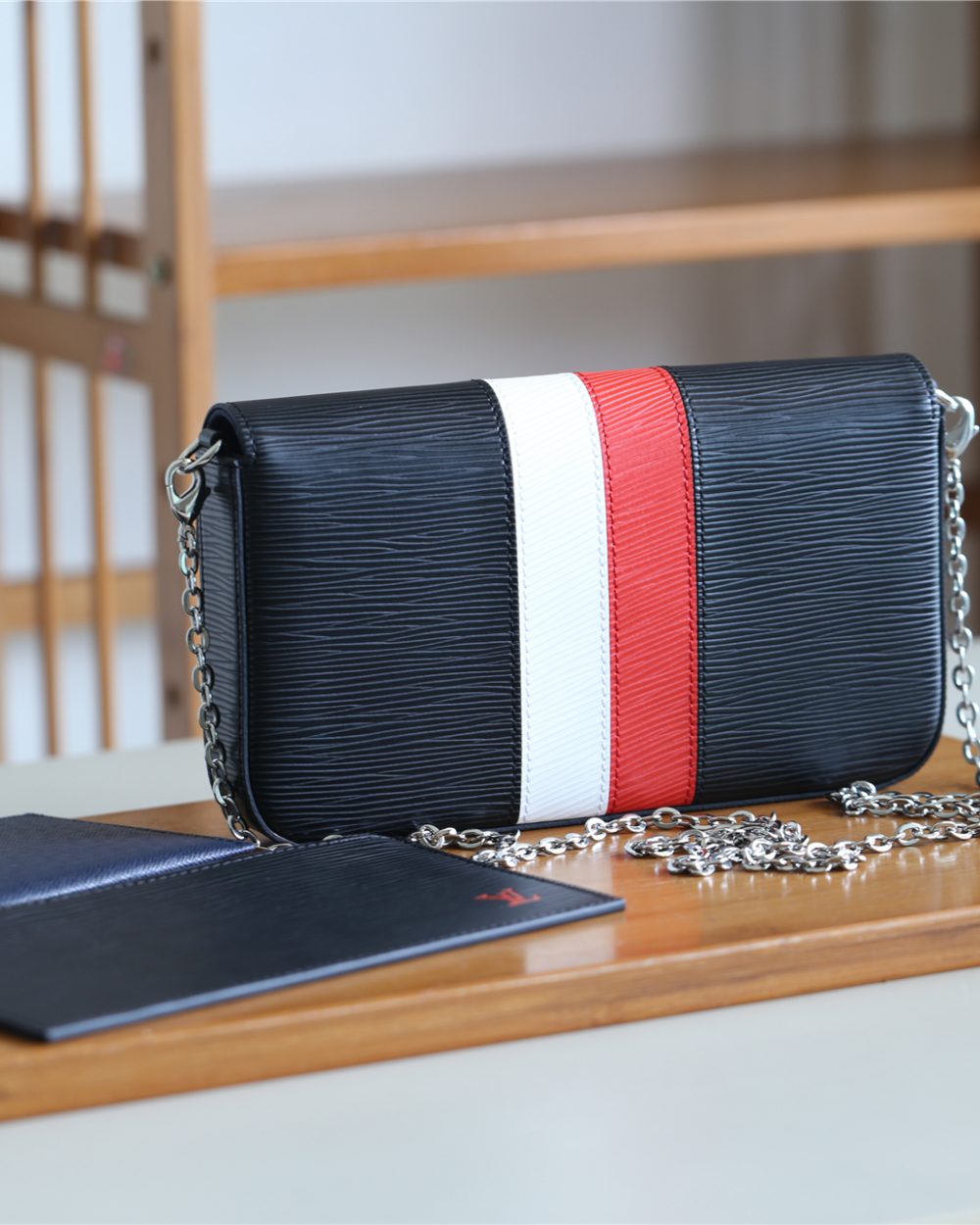 1:1 Replica Louis Vuitton Pochette Felicie Epi Black For Women, Women's Wallets 8.3in/21cm LV
