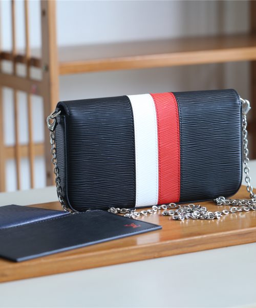 1:1 Replica Louis Vuitton Pochette Felicie Epi Black For Women, Women's Wallets 8.3in/21cm LV