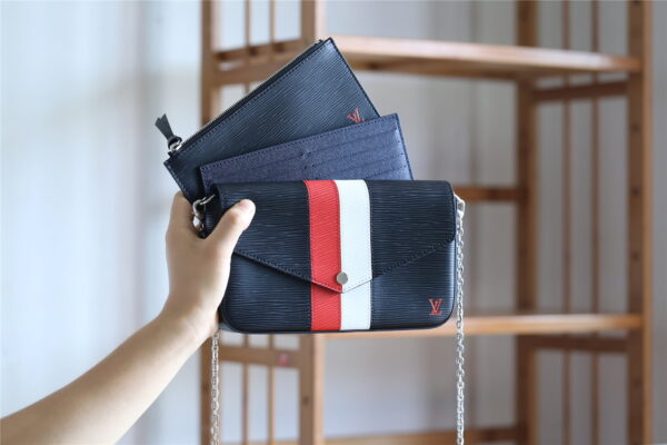 Louis Vuitton Pochette Felicie Epi Black For Women, Women's Wallets 8.3in/21cm LV