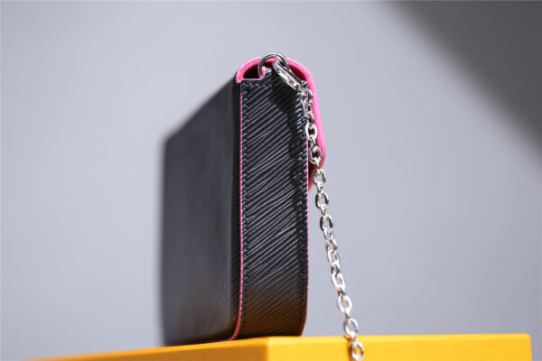 Louis Vuitton Pochette Felicie Epi Black/Red For Women, Women's Wallets 8.3in/21cm LV