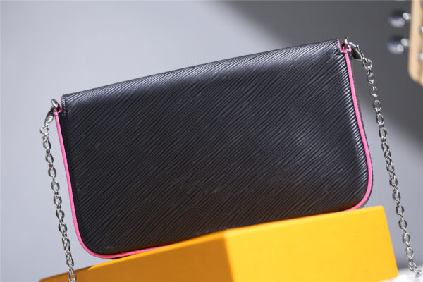 Louis Vuitton Pochette Felicie Epi Black/Red For Women, Women's Wallets 8.3in/21cm LV