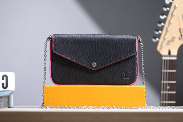 Louis Vuitton Pochette Felicie Epi Black/Red For Women, Women's Wallets 8.3in/21cm LV