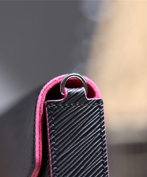 1:1 Replica Louis Vuitton Pochette Felicie Epi Black/Red For Women, Women's Wallets 8.3in/21cm LV