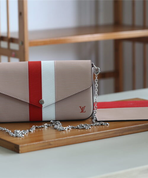 Louis Vuitton Pochette Felicie Epi Rose Ballerine For Women, Women's Wallets 8.3in/21cm LV 