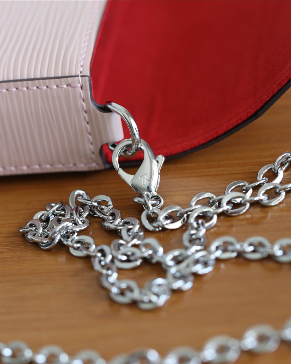 1:1 Replica Louis Vuitton Pochette Felicie Epi Rose Ballerine For Women, Women's Wallets 8.3in/21cm LV 