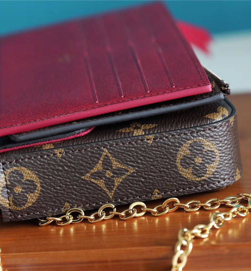 1:1 Replica Louis Vuitton Pochette Felicie Monogram Canvas For Women, Women's Wallets 8.3in/21cm LV M61276