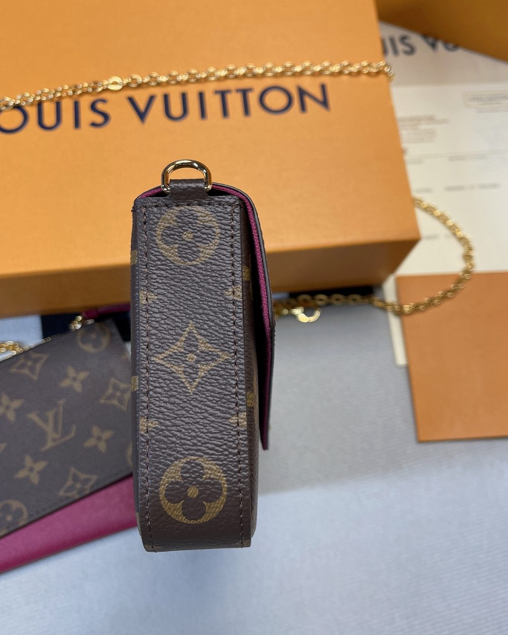 1:1 Replica Louis Vuitton Pochette Felicie Monogram Canvas For Women, Women's Wallets 8.3in/21cm LV M61276