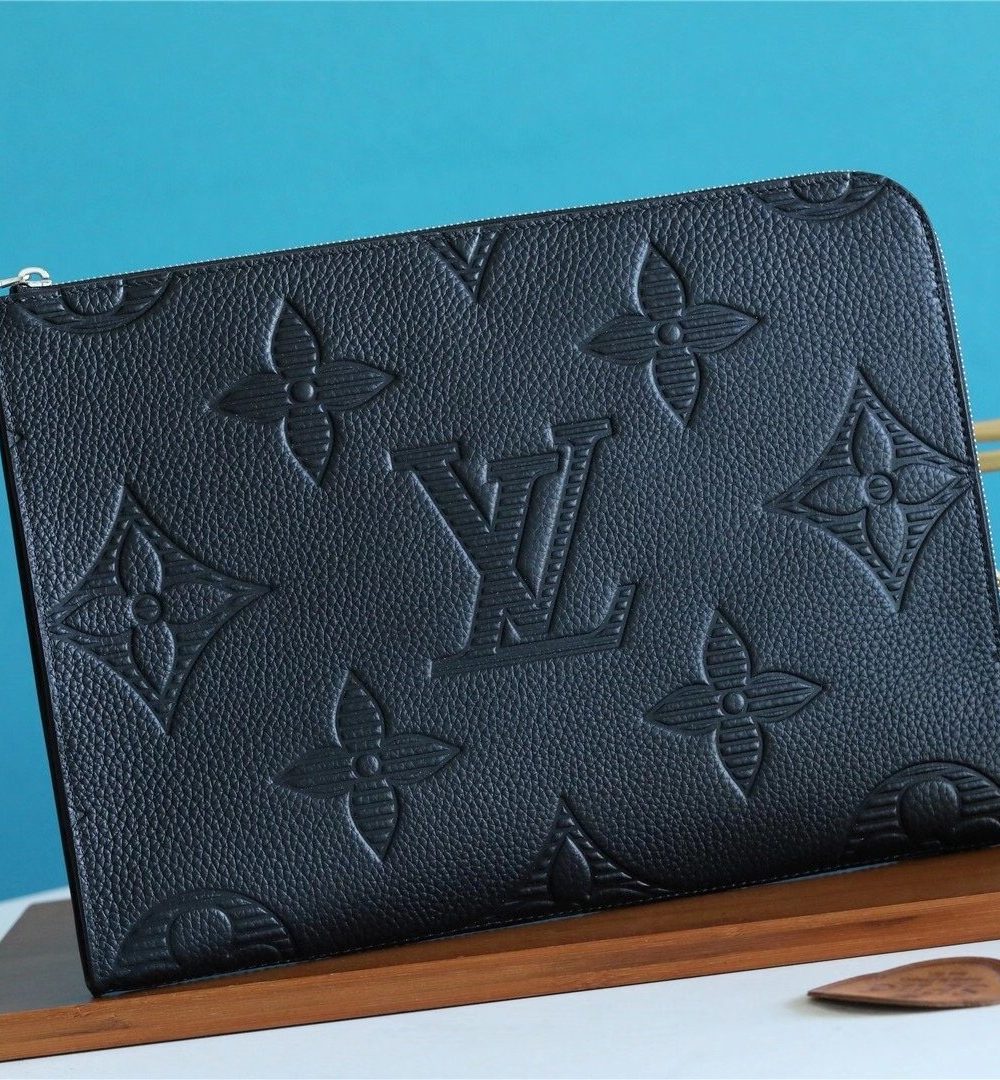 1:1 Replica Louis Vuitton Pochette Jour GM Black For Women, Women's Wallets 3.4in/34cm LV