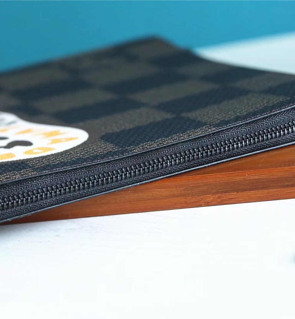 1:1 Replica Louis Vuitton Pochette Jour GM Damier Canvas By Virgil Abloh For Women, Women's Wallets 13.4in/34cm LV 