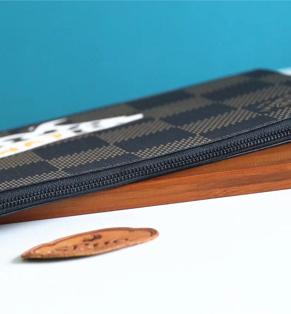 1:1 Replica Louis Vuitton Pochette Jour GM Damier Canvas By Virgil Abloh For Women, Women's Wallets 13.4in/34cm LV 