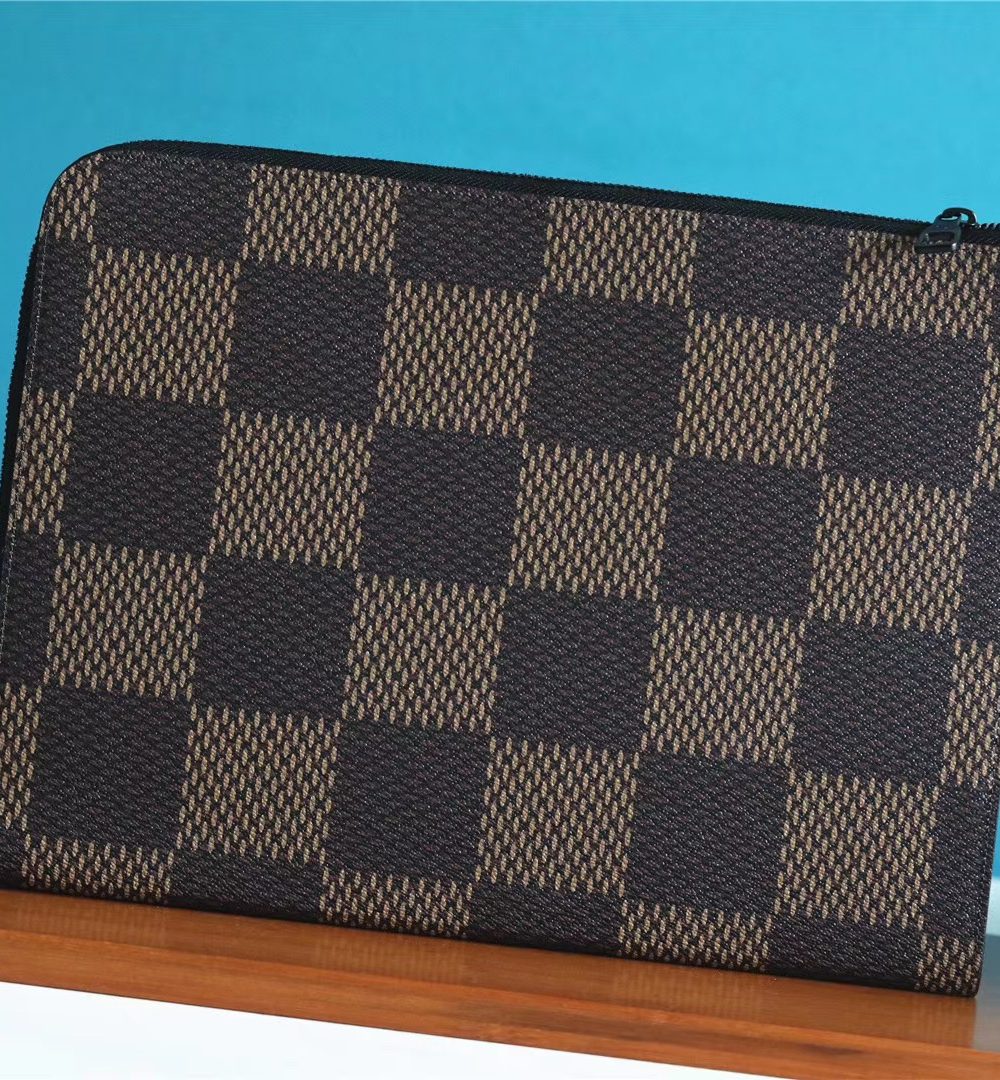 1:1 Replica Louis Vuitton Pochette Jour GM Damier Canvas By Virgil Abloh For Women, Women's Wallets 13.4in/34cm LV 