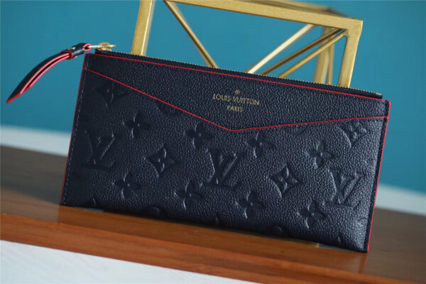 Louis Vuitton Pochette Melanie BB Monogram Empreinte Dark Blue For Women, Women's Wallets 7.9in/20cm LV
